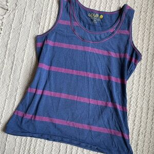 Organic Cotton Tank Top with Pink Stripes